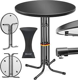 KESSER® Stehtisch klappbar Ø80cm rund, Gastro