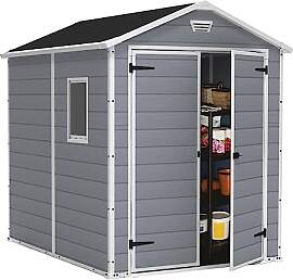 Keter Gerätehaus Manor 6x8 DD, Grau, 7,6 m³