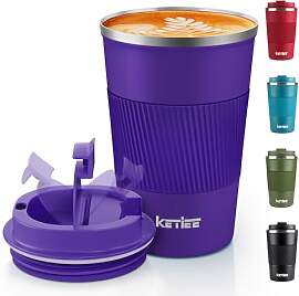 KETIEE Kaffeebecher to go,380ml Thermobecher