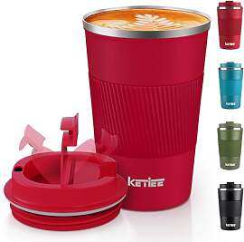 KETIEE Kaffeebecher to go,380ml Thermobecher