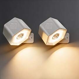 KETIEE LED Wandleuchte Innen 2 Stück, 7 RGB Akku