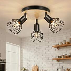 Ketom Deckenstrahler LED 3 Flammig Schwarz,