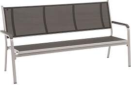 Kettler Basic Plus Gartenbank Aluminium/Textilene