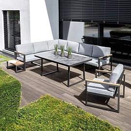 Kettler Ocean Skid Dininglounge Tisch 160x95cm