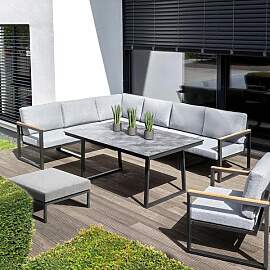 Kettler Ocean Skid Dininglounge Tisch 160x95cm