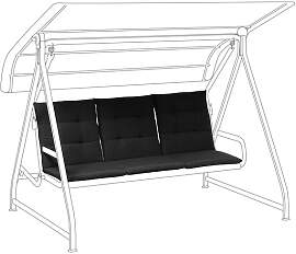 Kettler Paradiso Schaukelauflage 3-tlg. 114x62cm