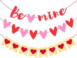 KEUKORZ 4 Stück Valentine's Day Girlande