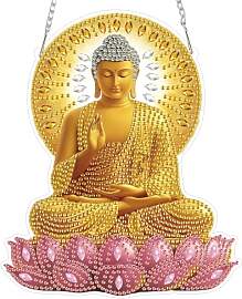 KEYIFA 5D Goldene Buddha Statue Diamond Painting
