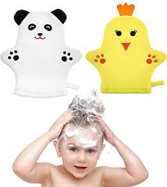 KFHENSOMR 2 Stücke Baby Bade Handschuhe im