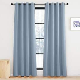 KGORGE Hellblau Vorhang 220 cm Lang Thermovorhang