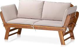KHG Gartenbank Akazie geölt, Daybed, Sonnenliege, 