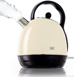 KHG Kessel-Wasserkocher WK-1711 Retro in creme aus 
