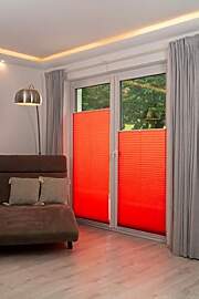 K-Home Klemmfix-Plisse rot Lichtschutz Moderne