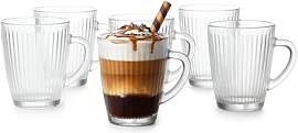 KIAPPO Glas Tassen mit Geriffeltem Muster 250 ml - 