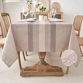 Kiatuniya Tischdecke Abwaschbar Braun Tischdecken