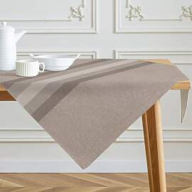 Kiatuniya Tischdecke Streifen Beige Braun