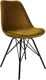 Kick Schalenstuhl Velvet - Gold - Gold