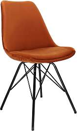 Kick Schalenstuhl Velvet - Orange - Orange