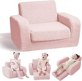 KidBloom 3 in 1 Kindersofa mit Schlaffunktion,