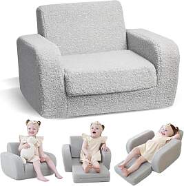KidBloom 3 in 1 Kindersofa mit Schlaffunktion,