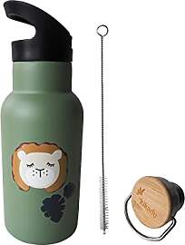 kikadu Trinkflasche Löwe Olive - Kindergeschirr,