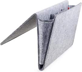 Kikkerland Betttasche, Filz, Grau, 42 x 21.5 x 2.5 