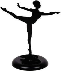Kikkerland Schmuckhalter Ballerina, Metall,