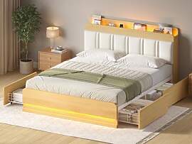 KIMENICH Bett 140x200 cm, Doppelbettgestell,