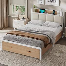 KIMENICH Bett 140x200 cm, Metallbett Bettgestell,
