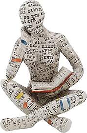 KIMISS Dekorative Lesende Figur Skulptur,Grau,