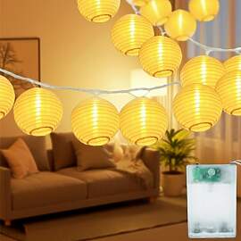 Kimuwote LED Lampion Lichterkette Batterie, 20
