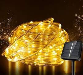 Kimuwote Solar Lichterschlauch Aussen, 10M 100 LED 