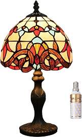 Kinbolas 8 "Tischlampe Tiffany-Stil Buntglas