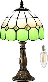Kinbolas Tischlampe kleine im Tiffany Stil,Vintage 