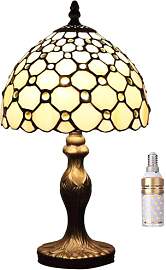 Kinbolas Tischlampe kleine im Tiffany Stil,Vintage 
