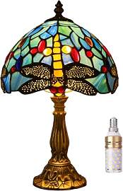 Kinbolas Tischlampe kleine im Tiffany Stil,Vintage 