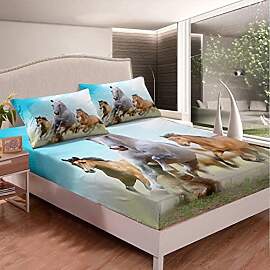 Kinder Pferd Spannbettlaken 140x200cm für Kind
