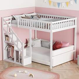 Kinderbett 90 x 200 cm, Etagenbett mit