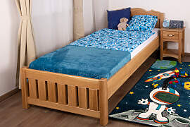 Kinderbett / Jugendbett Eiche Vollholz massiv