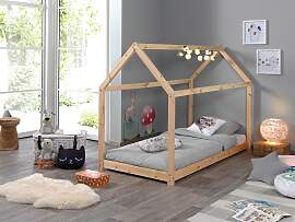 Kinderbett VIPACK "Cabane, Kiefer massiv,