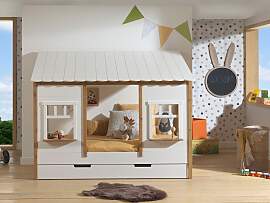 Kinderbett VIPACK "Hausbett, aus MDF und