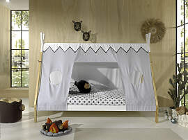 Kinderbett VIPACK "Tipi", weiß (natur,