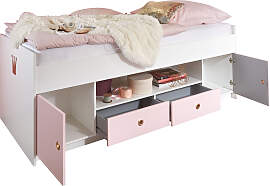Kinderbett WIMEX "Cindy2", rosa (weiß,