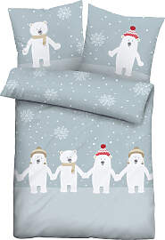 Kinderbettwäsche BIBERNA "Eddy", blau,