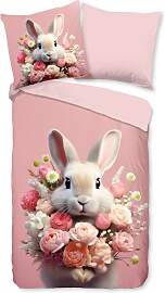 Kinderbettwäsche "Cathy", rosa, B/L: