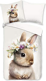 Kinderbettwäsche "Evi", schwarz-weiß