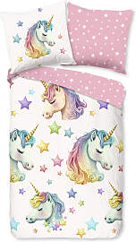 Kinderbettwäsche "Fancy", rosa, B/L: