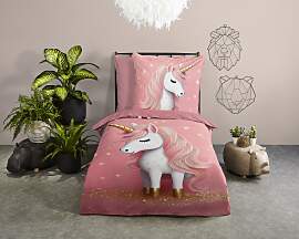 Kinderbettwäsche "Sparkles", rosa, B/L: 