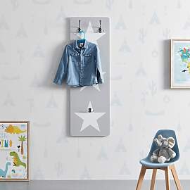 Kindergarderobe Arianna Grau/Weiß