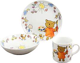 Kindergeschirr-Set CREATABLE "Teddy",